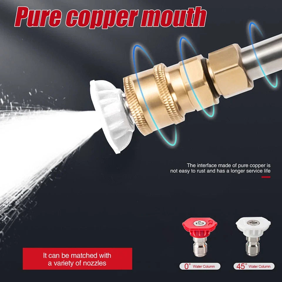 Cordless pressure washer, nozzle detail