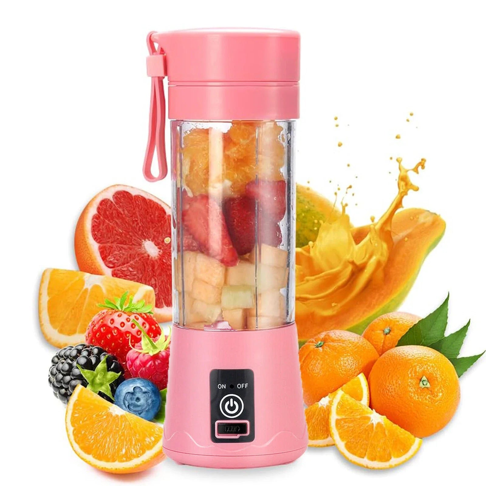 Portable rechargeable blender bottle