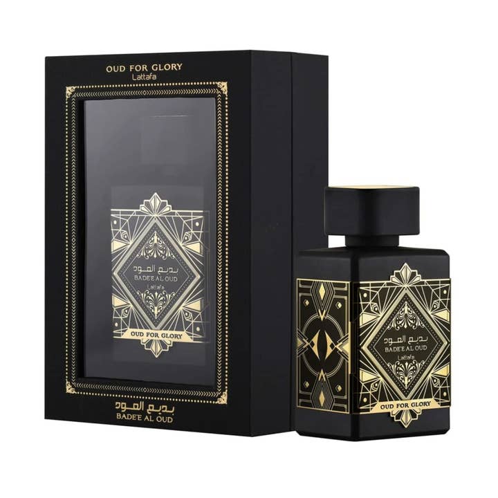 Lattafa Badee Al Oud For Glory eau de parfum bottle
