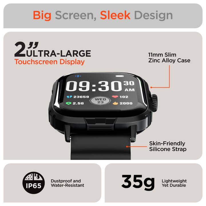 Fit X2 smartwatch, screen detail